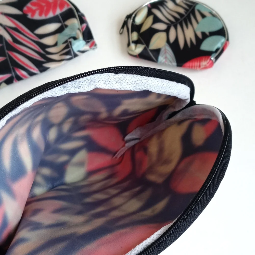 Travel Foldable Floral Vinyl Tote Bag with 3 Matching Pouches